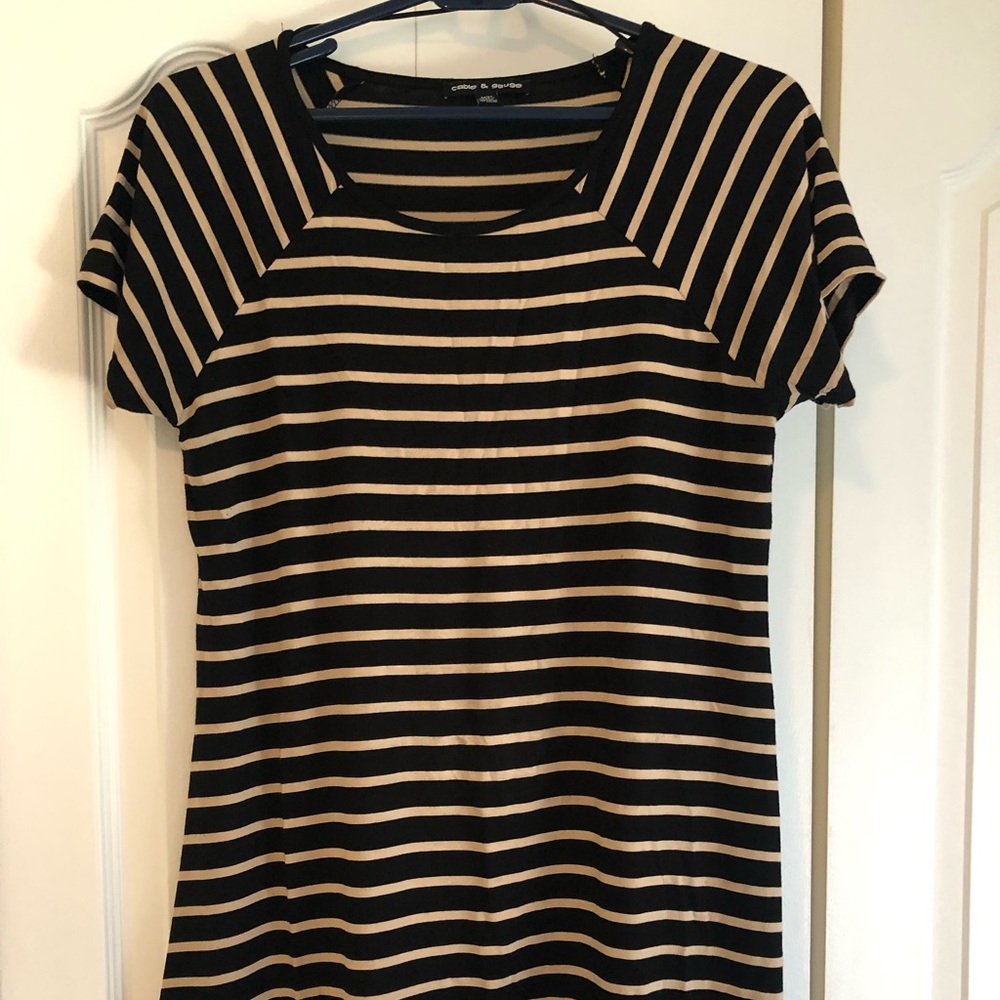 Stripped tunic top